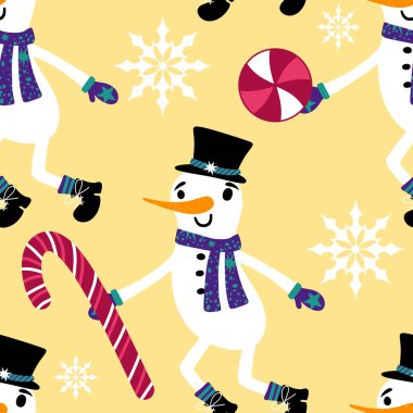 Kardan adam desenli Noel kardan adam desenli ambalajlar, kumaşlar, çarşaflar, çocuk giysileri baskısı, parti aksesuarları ve yeni yıl paketleri. Yüksek kaliteli illüstrasyon