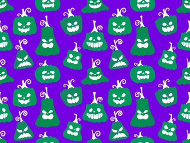 Sonbahar hasadı sebzesiz canavar Cadılar Bayramı balkabağı desenli kağıt, kumaş ve çocuk giysileri baskısı, şenlikli ambalaj ve aksesuarlar. Yüksek kaliteli illüstrasyon