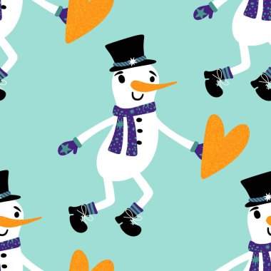 Kardan adam desenli Noel kardan adam desenli ambalajlar, kumaşlar, çarşaflar, çocuk giysileri baskısı, parti aksesuarları ve yeni yıl paketleri. Yüksek kaliteli illüstrasyon