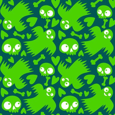 Cadılar Bayramı hayaletleri kağıt, kumaş, çarşaf ve çocuk giysileri baskısı, ambalaj ve şenlikli aksesuarlar için kusursuz çizgi film desenleri. Yüksek kaliteli illüstrasyon