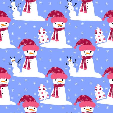 Kardan adam desenli Noel kardan adam desenli ambalajlar, kumaşlar, çarşaflar, çocuk giysileri baskısı, parti aksesuarları ve yeni yıl paketleri. Yüksek kaliteli illüstrasyon