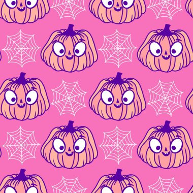 Sonbahar hasadı sebzesiz canavar Cadılar Bayramı balkabağı desenli kağıt, kumaş ve çocuk giysileri baskısı, şenlikli ambalaj ve aksesuarlar. Yüksek kaliteli illüstrasyon