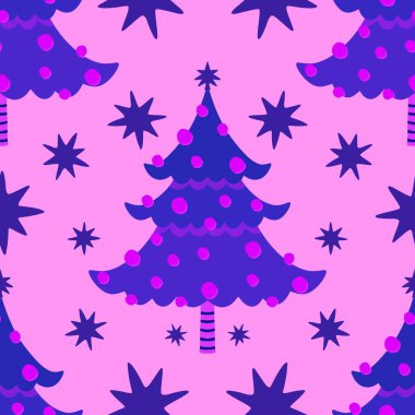 Noel ağacı kağıtları, kumaşlar, çarşaflar, yeni yıl ambalajları, çocuk giysileri baskısı ve Noel partisi aksesuarları için kusursuz kış oyuncakları deseni. Yüksek kaliteli illüstrasyon