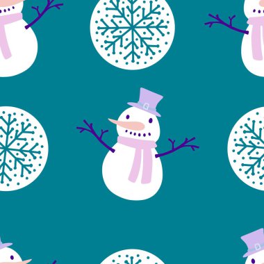 Kardan adam desenli Noel kardan adam desenli ambalajlar, kumaşlar, çarşaflar, çocuk giysileri baskısı, parti aksesuarları ve yeni yıl paketleri. Yüksek kaliteli illüstrasyon