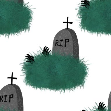 Cadılar Bayramı canavarları kağıt, kumaş, çarşaf ve sonbahar partisi aksesuarları için kusursuz mezar taşı desenleri verirler. Yüksek kaliteli illüstrasyon