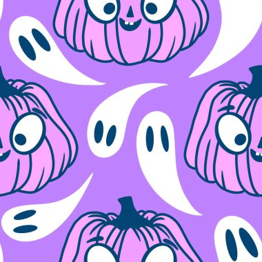 Sonbahar hasadı sebzesiz canavar Cadılar Bayramı balkabağı desenli kağıt, kumaş ve çocuk giysileri baskısı, şenlikli ambalaj ve aksesuarlar. Yüksek kaliteli illüstrasyon