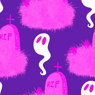 Cadılar Bayramı canavarları kağıt, kumaş, çarşaf ve sonbahar partisi aksesuarları için kusursuz mezar taşı desenleri verirler. Yüksek kaliteli illüstrasyon