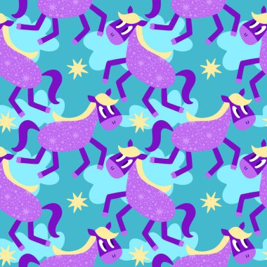 2026 yılının yılbaşı hayvanlarının paketleri ve parti aksesuarları ve çocuk kıyafetleri ve moda tekstili için kusursuz Noel atları modelleri.