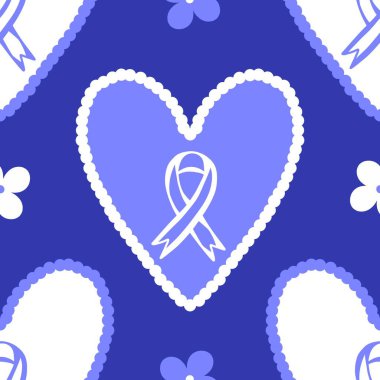 Göğüs kanseri ayı, ambalaj kağıdı, tıbbi aksesuar ve ilaç tekstili için kusursuz pembe kurdele günü deseni. Yüksek kaliteli illüstrasyon