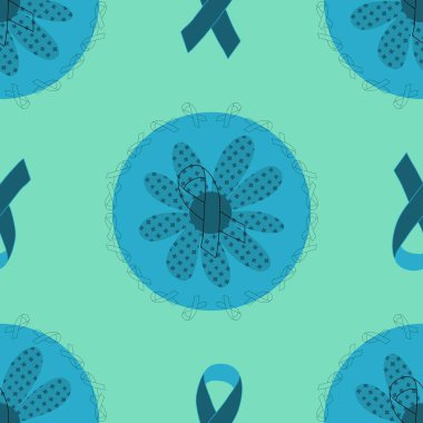 Göğüs kanseri ayı, ambalaj kağıdı, tıbbi aksesuar ve ilaç tekstili için kusursuz pembe kurdele günü deseni. Yüksek kaliteli illüstrasyon