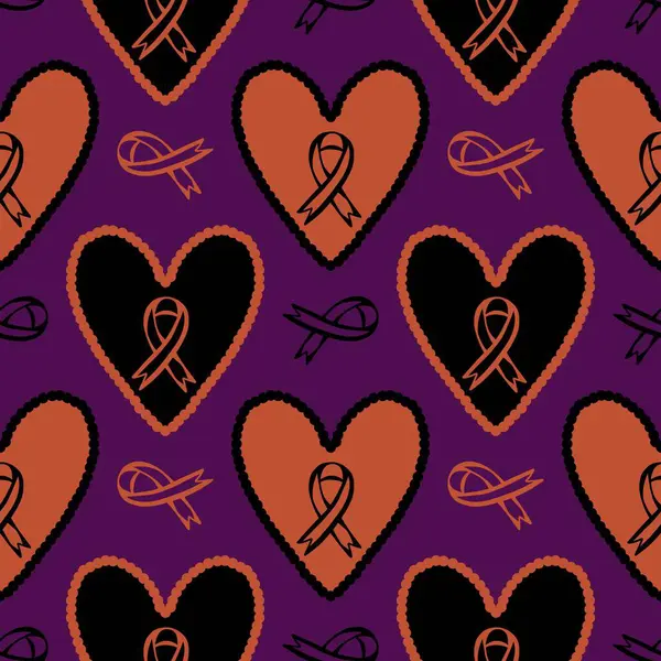 Göğüs kanseri ayı, ambalaj kağıdı, tıbbi aksesuar ve ilaç tekstili için kusursuz pembe kurdele günü deseni. Yüksek kaliteli illüstrasyon