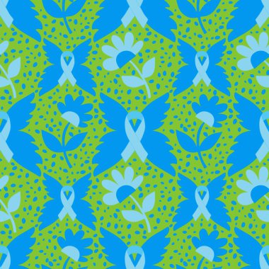 Göğüs kanseri ayı, ambalaj kağıdı, tıbbi aksesuar ve ilaç tekstili için kusursuz pembe kurdele günü deseni. Yüksek kaliteli illüstrasyon