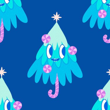 Noel ağacı kağıtları, kumaşlar, çarşaflar, yeni yıl ambalajları, çocuk giysileri baskısı ve Noel partisi aksesuarları için kusursuz kış oyuncakları deseni. Yüksek kaliteli illüstrasyon