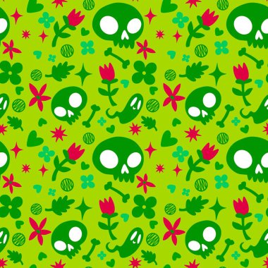 Cadılar Bayramı hayaletleri kağıt, kumaş, çarşaf ve çocuk giysileri baskısı, ambalaj ve şenlikli aksesuarlar için kusursuz çizgi film desenleri. Yüksek kaliteli illüstrasyon