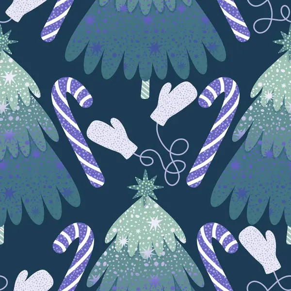 Noel ağacı kağıtları, kumaşlar, çarşaflar, yeni yıl ambalajları, çocuk giysileri baskısı ve Noel partisi aksesuarları için kusursuz kış oyuncakları deseni. Yüksek kaliteli illüstrasyon