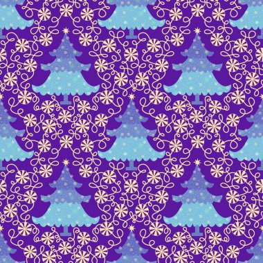 Noel ağacı kağıtları, kumaşlar, çarşaflar, yeni yıl ambalajları, çocuk giysileri baskısı ve Noel partisi aksesuarları için kusursuz kış oyuncakları deseni. Yüksek kaliteli illüstrasyon