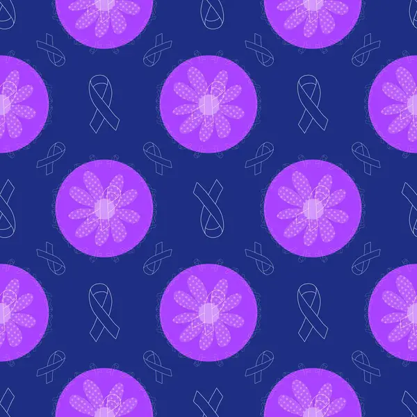 Göğüs kanseri ayı, ambalaj kağıdı, tıbbi aksesuar ve ilaç tekstili için kusursuz pembe kurdele günü deseni. Yüksek kaliteli illüstrasyon