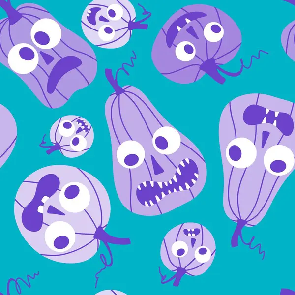 Sonbahar hasadı sebzesiz canavar Cadılar Bayramı balkabağı desenli kağıt, kumaş ve çocuk giysileri baskısı, şenlikli ambalaj ve aksesuarlar. Yüksek kaliteli illüstrasyon