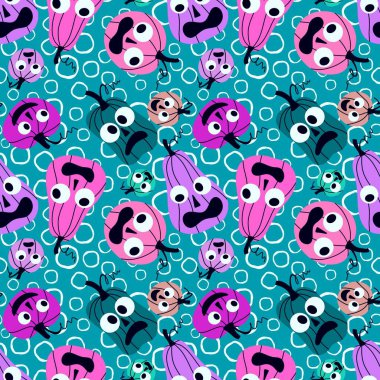 Sonbahar hasadı sebzesiz canavar Cadılar Bayramı balkabağı desenli kağıt, kumaş ve çocuk giysileri baskısı, şenlikli ambalaj ve aksesuarlar. Yüksek kaliteli illüstrasyon