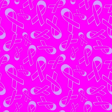 Göğüs kanseri ayı, ambalaj kağıdı, tıbbi aksesuar ve ilaç tekstili için kusursuz pembe kurdele günü deseni. Yüksek kaliteli illüstrasyon