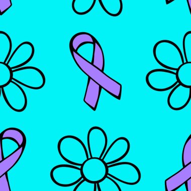 Göğüs kanseri ayı, ambalaj kağıdı, tıbbi aksesuar ve ilaç tekstili için kusursuz pembe kurdele günü deseni. Yüksek kaliteli illüstrasyon