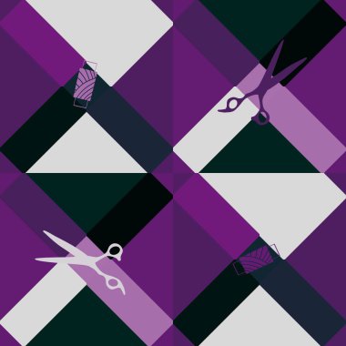 Çizgi film dikiş düğmeleri, makas ve iğne desenleri ambalaj kağıtları, kumaşlar, çarşaflar, hobiler, aksesuarlar ve çocuk giysileri baskıları için. Yüksek kaliteli illüstrasyon