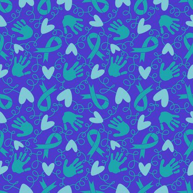 Göğüs kanseri ayı, ambalaj kağıdı, tıbbi aksesuar ve ilaç tekstili için kusursuz pembe kurdele günü deseni. Yüksek kaliteli illüstrasyon