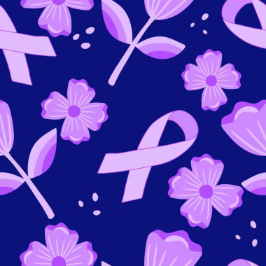 Göğüs kanseri ayı, ambalaj kağıdı, tıbbi aksesuar ve ilaç tekstili için kusursuz pembe kurdele günü deseni. Yüksek kaliteli illüstrasyon