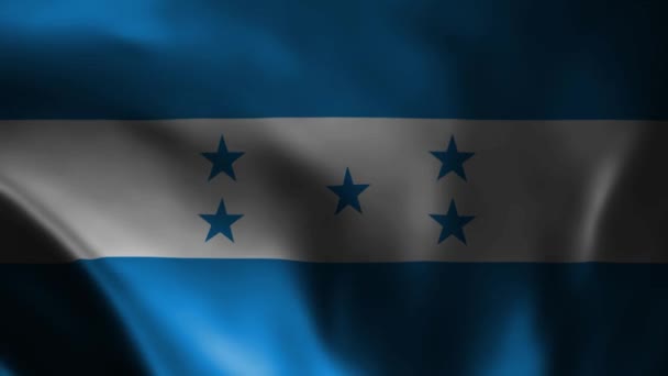 Animación Ondear Una Bandera Honduras Bandera Nacional Bandera Oficial Honduras — Vídeos de Stock