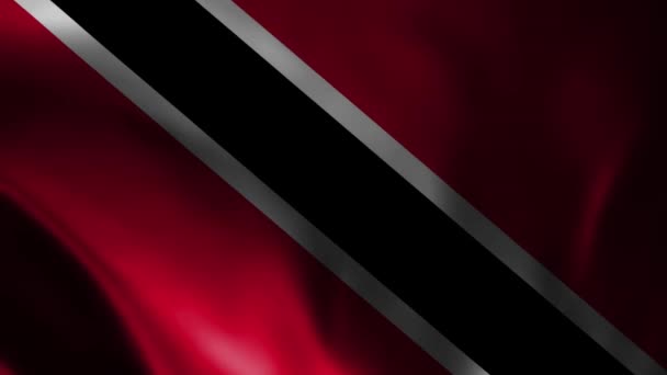 Animace Mávání Vlajkou Trinidadu Tobaga Národní Vlajky Trinidad Tobago Oficiální — Stock video
