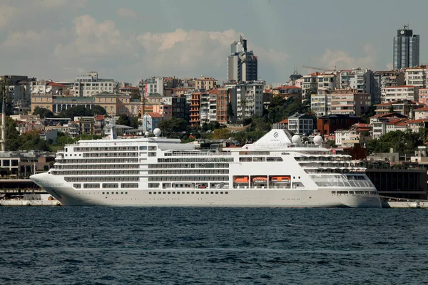 Stock image 25-09-2022 Istanbul-Turkey: Silver Whisper Passenger Ship in the Bosphorus