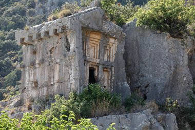 20-07-2022 Antalya-Turkey: Rock Tombs in Myra Ancient City in Demre