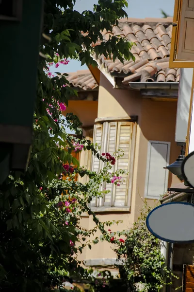 Casas Históricas Madeira Pedra Antalya — Fotografia de Stock