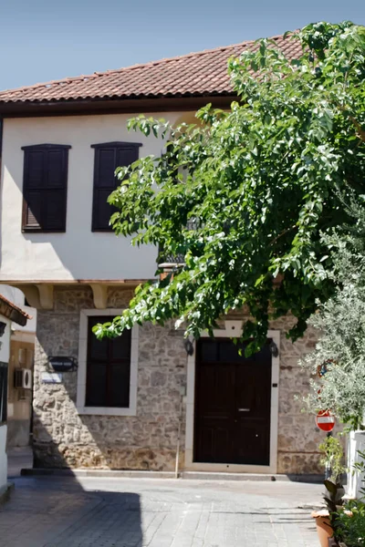 Casas Históricas Madera Piedra Antalya — Foto de Stock