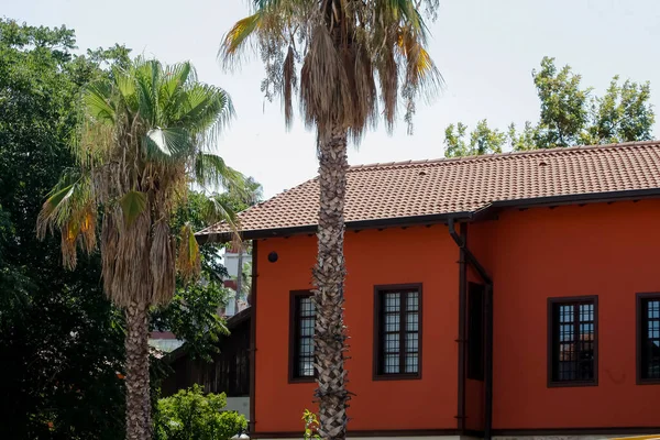 Casas Históricas Madeira Pedra Antalya — Fotografia de Stock