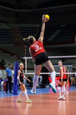 08-03-2023 İstanbul-Türkiye: THY, Burhan Felek Spor Salonu 'nda Kuzeyboru Türkiye Sultanlar Ligi maçına karşı