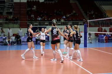 08-03-2023 İstanbul-Türkiye: THY, Burhan Felek Spor Salonu 'nda Kuzeyboru Türkiye Sultanlar Ligi maçına karşı