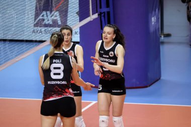 08-03-2023 İstanbul-Türkiye: THY, Burhan Felek Spor Salonu 'nda Kuzeyboru Türkiye Sultanlar Ligi maçına karşı