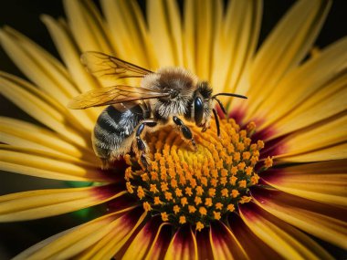 Swiden 'da bir çiçekte bir arı