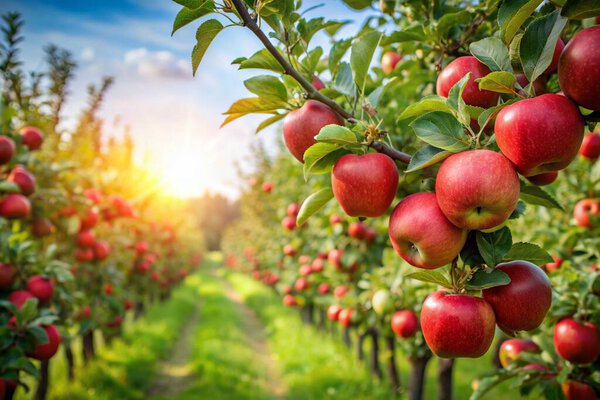 Фон "Красное яблоко"