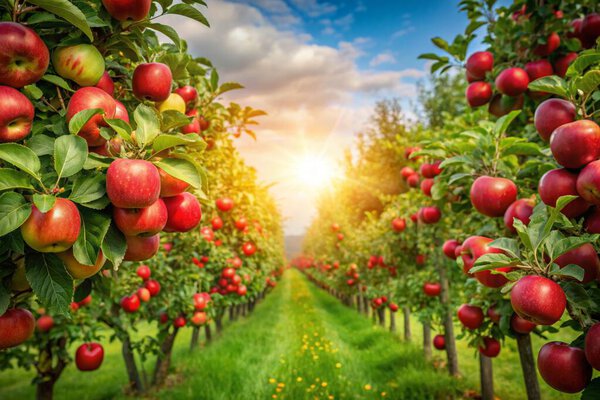 Фон "Красное яблоко"