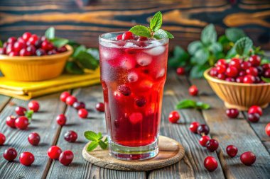 Masanın üzerinde soğuk limonata bardağı, limon ve nane şekeri ve tezgahın üzerine serpilmiş limon.