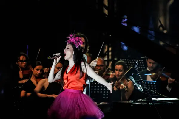 Stock image 12-06-2022 Istanbul-Turkey: Beyolu Culture Festival Concert Singer Karsu