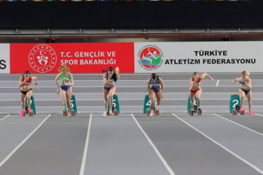 10-02-2024 İstanbul-Türkiye: Avrupa Salonda Atletizm Balkan Şampiyonası