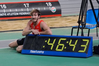 10-02-2024 İstanbul-Türkiye: Avrupa Salonda Atletizm Balkan Şampiyonası