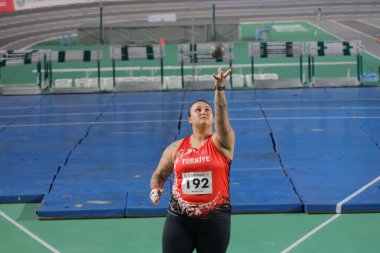 10-02-2024 İstanbul-Türkiye: Avrupa Salonda Atletizm Balkan Şampiyonası