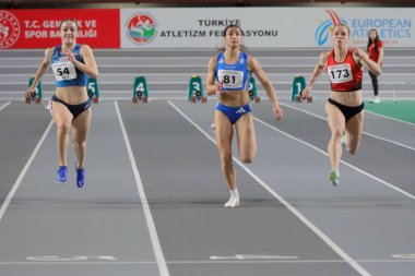 10-02-2024 İstanbul-Türkiye: Avrupa Salonda Atletizm Balkan Şampiyonası