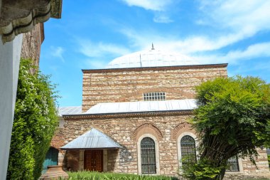 17-04-2024 İstanbul-Türkiye: Topkapı Sarayı 'ndaki bir Osmanlı Pavyonu Kubbe ve tuğla Fabrikası