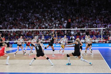 18-06-2025 Istanbul-Turkiye: Turkey and Japan teams in action during Volleyball Nations League 2025 match
