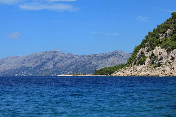 stock image View of the bay of the Adriatic Sea on the Makarska Riviera in Criatia